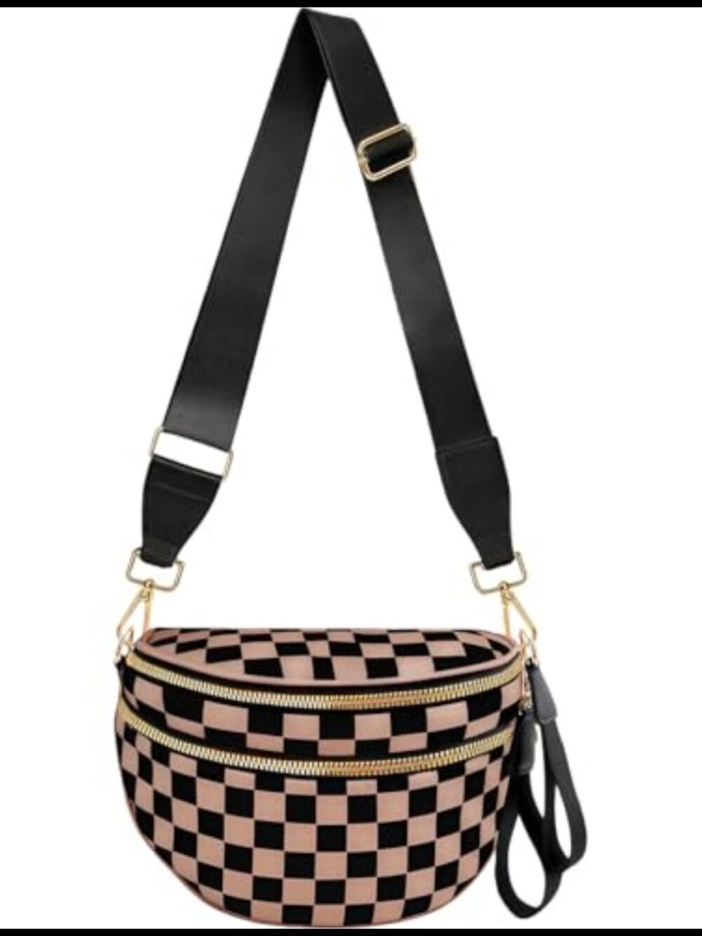 Nylon Crossbody Bum Bag Oversized Fanny Pack Adjustable Strap Women